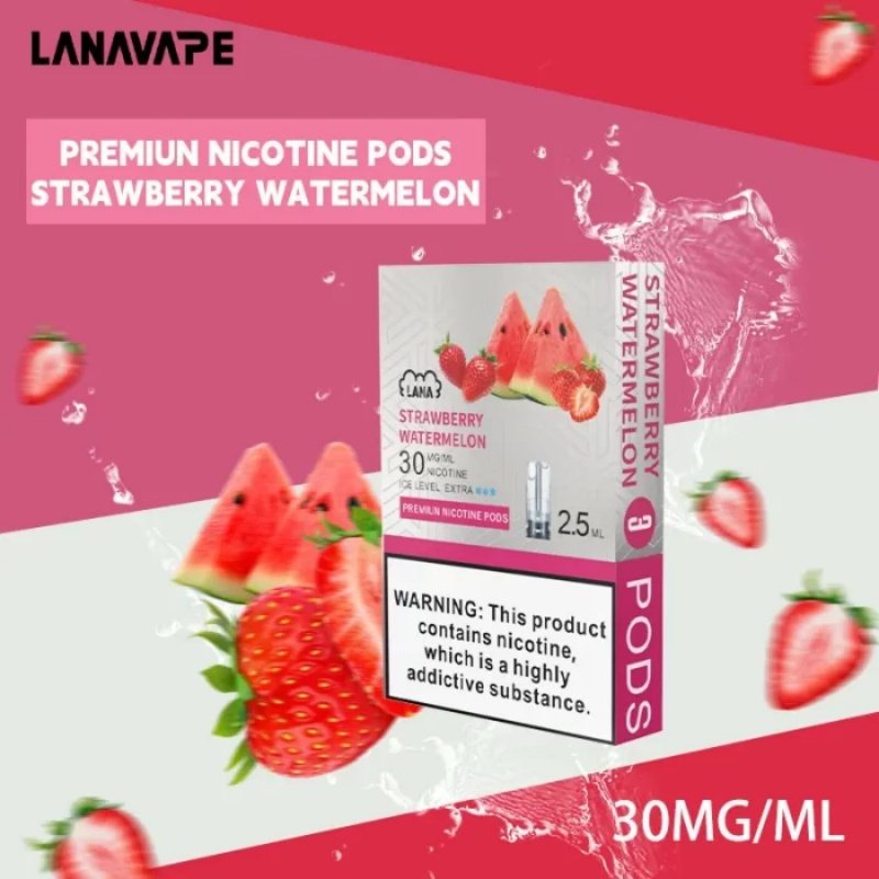 【草莓西瓜味】LANA電子煙透明發光煙彈 通用一代relx sp2s 台灣當天出貨